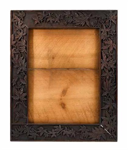 Appraisal: Arts Crafts carved walnut picture frame cincinnati ohio - x