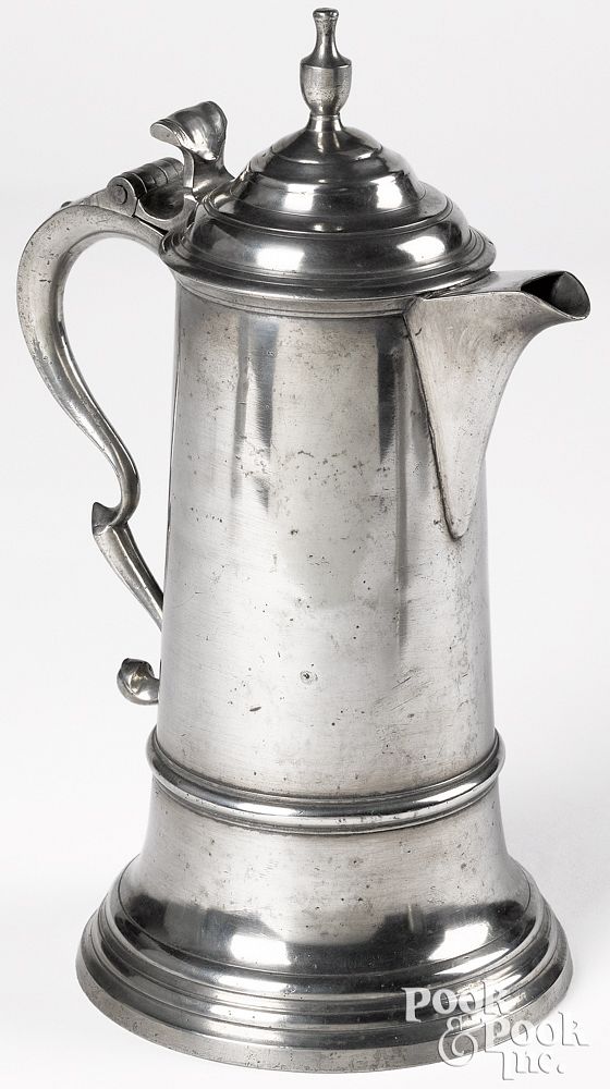 Appraisal: Hartford Connecticut pewter flagon ca Hartford Connecticut pewter flagon ca