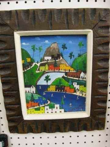 Appraisal: Haitian Painting by Prefete Duffaut primitive art oil on board