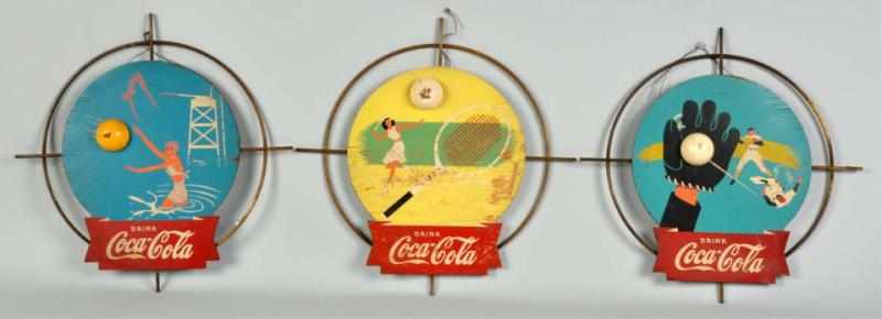 Appraisal: Coca-Cola Sports Festoon Elements Description Includes three assorted pieces from