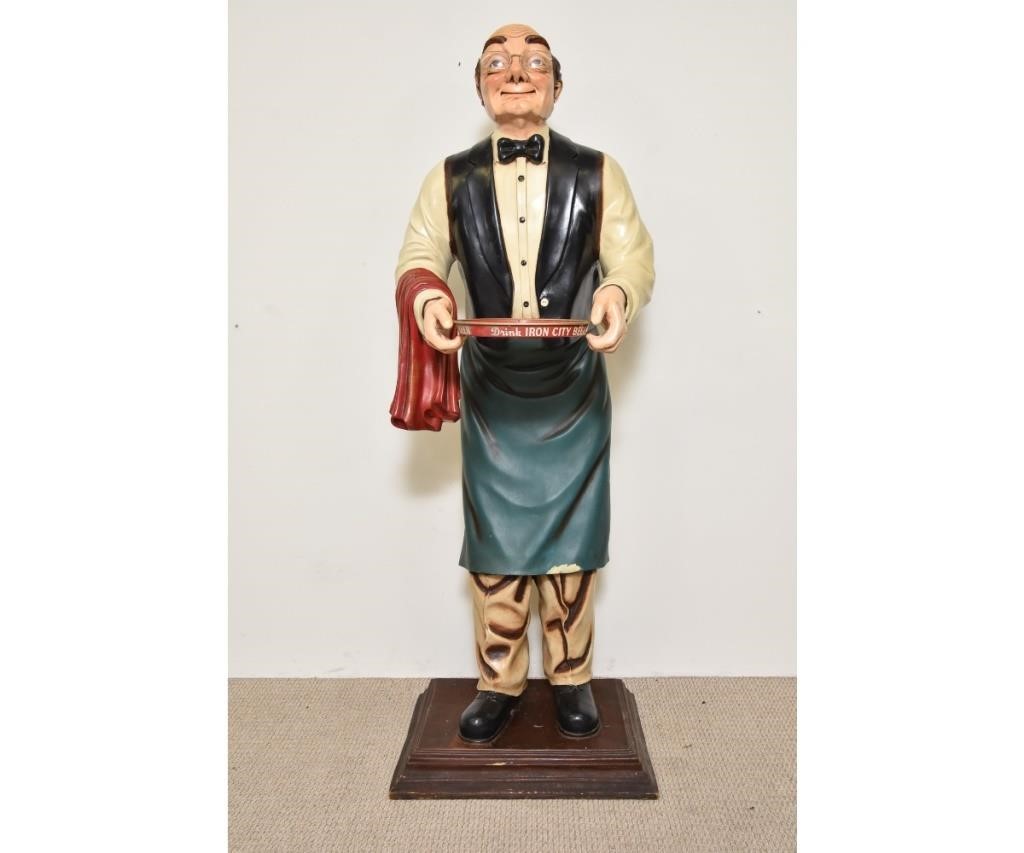 Appraisal: Large fiberglass beer hall waiter with tray th c h