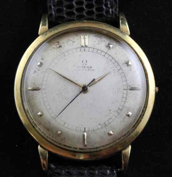 Appraisal: A gentleman's 's ct gold Omega Automatic wrist watch with