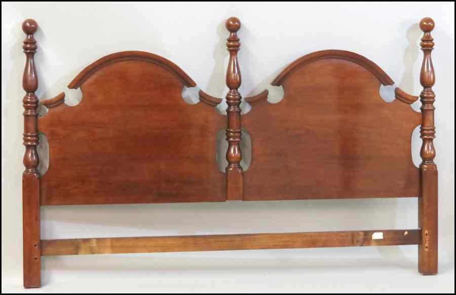 Appraisal: CARVED MAHOGANY HEADBOARD Width '' Condition No Specific Condition Recorded