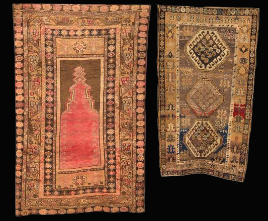 Appraisal: Three Antique Rugs consisting of a Caucasian Durbend ' x