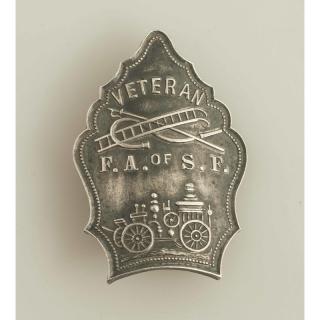 Appraisal: S F Firefighters Veteran Sterling Badge Veteran Firefighters Association of