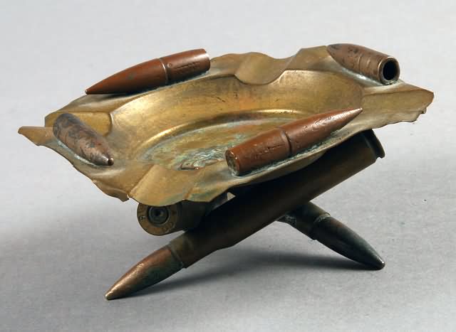 Appraisal: WWI Trench Art Ash Tray with - bullets as a