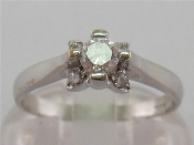 Appraisal: A rhodium plated carat gold tested and diamond ring the