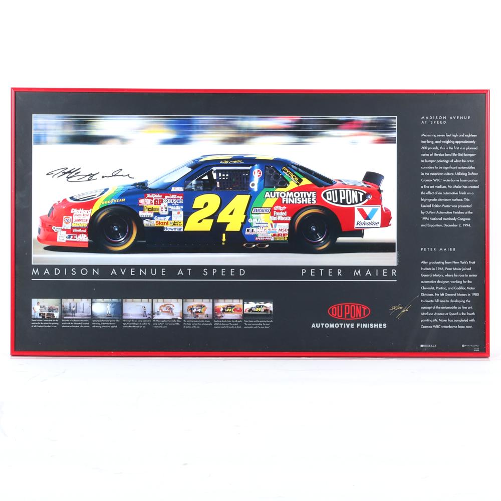 Appraisal: JEFF GORDON PETER MAIER SIGNED LIMITED FRAMED MADISON AVENUE AT