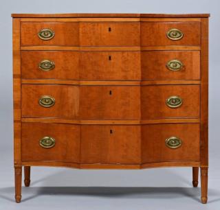 Appraisal: Kentucky Cherry Blockfront Chest of Drawers Kentucky Federal cherry chest