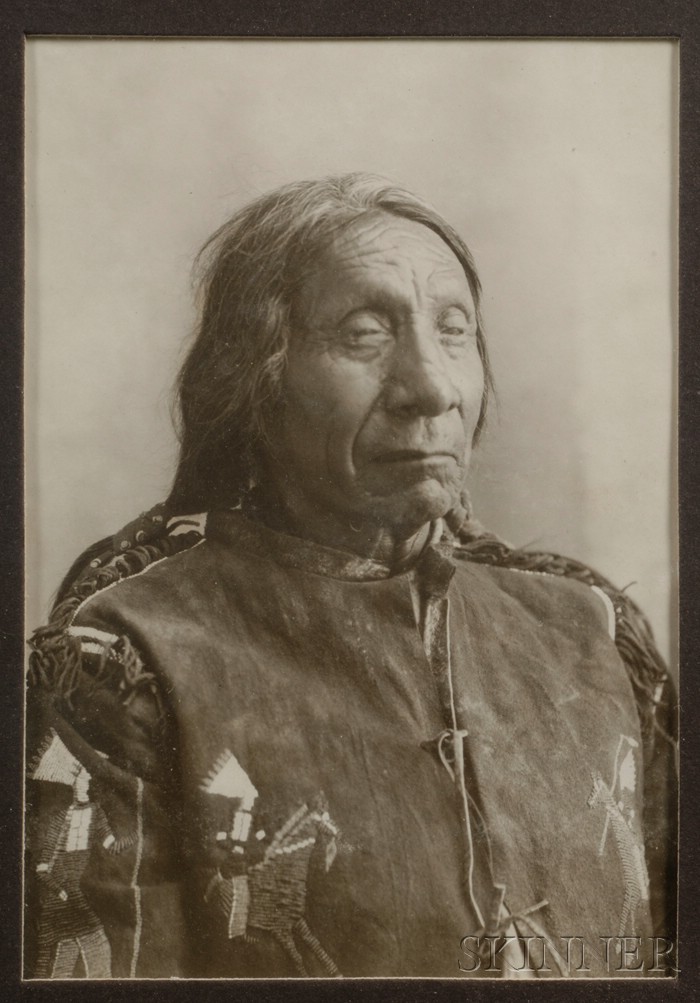 Appraisal: Framed Silver Print Photograph of Red Cloud Oglala Sioux Chief