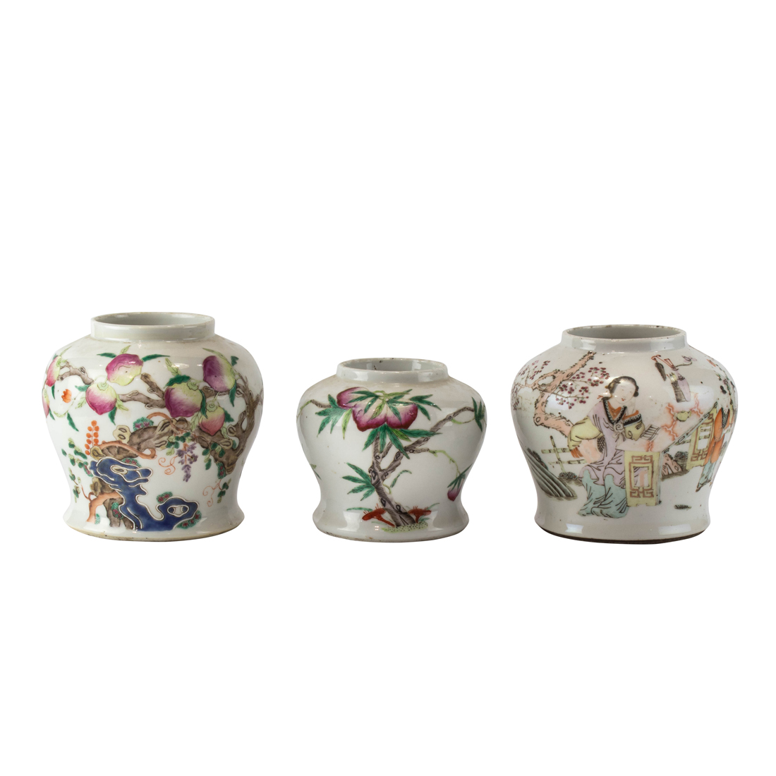 Appraisal: LOT OF CHINESE FAMILLE ROSE JARS lot of Chinese famille