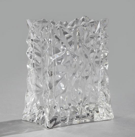 Appraisal: Rosenthal Studio-Line Crystal Vase of oblong section in fully stylized