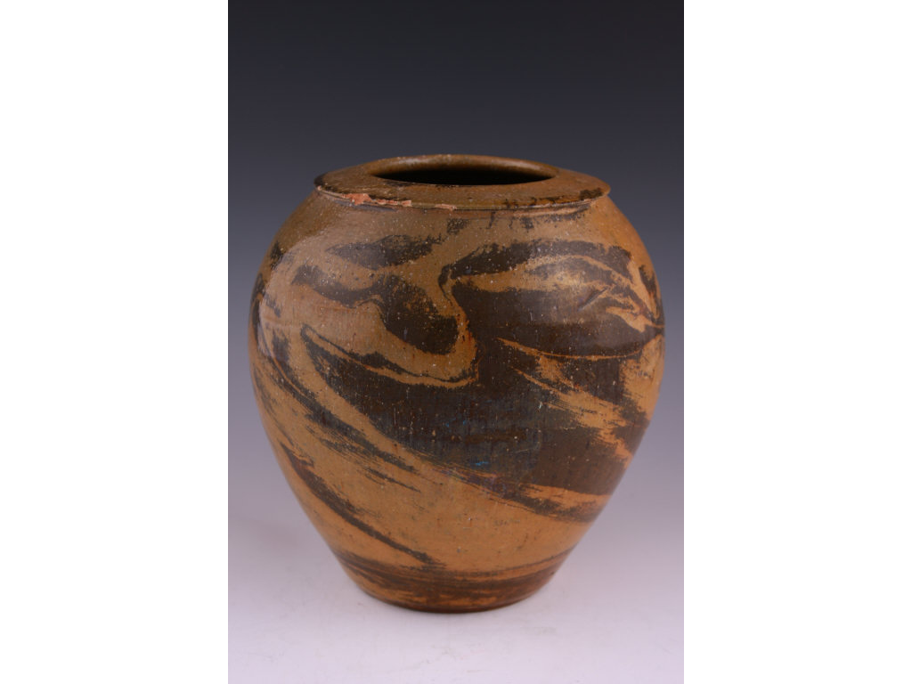 Appraisal: NC Pottery North State Swirlware Vase First Stamp - earthenware