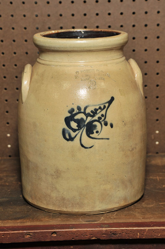 Appraisal: C BOESE STONEWARE CROCK Signed ''C BOESE o Premium Mustard