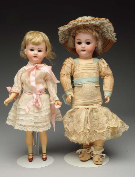 Appraisal: Lot Of German Bisque Dolls Taller is S H with