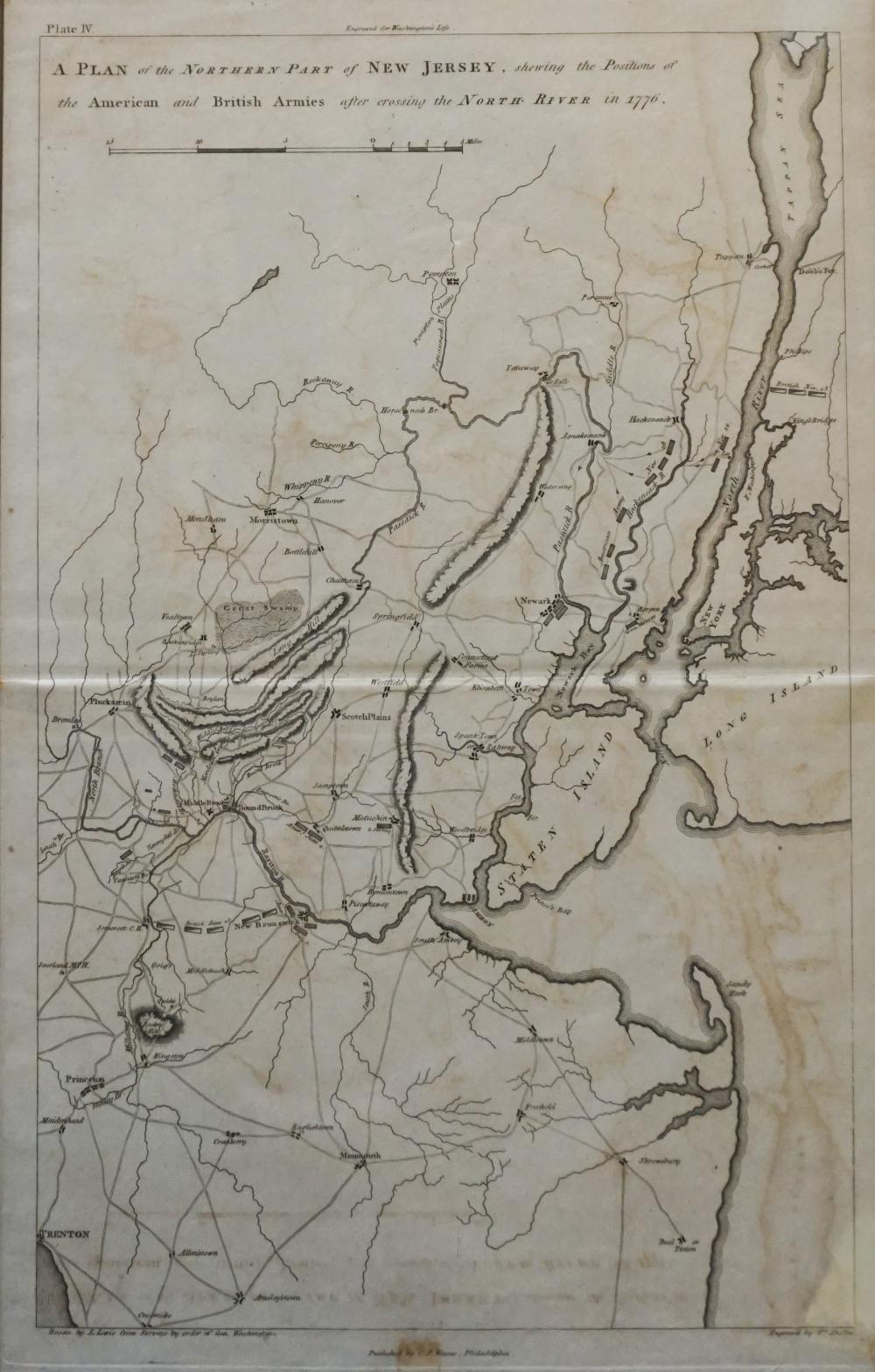 Appraisal: F Shallus Engraved Plan of the Northern Part of New