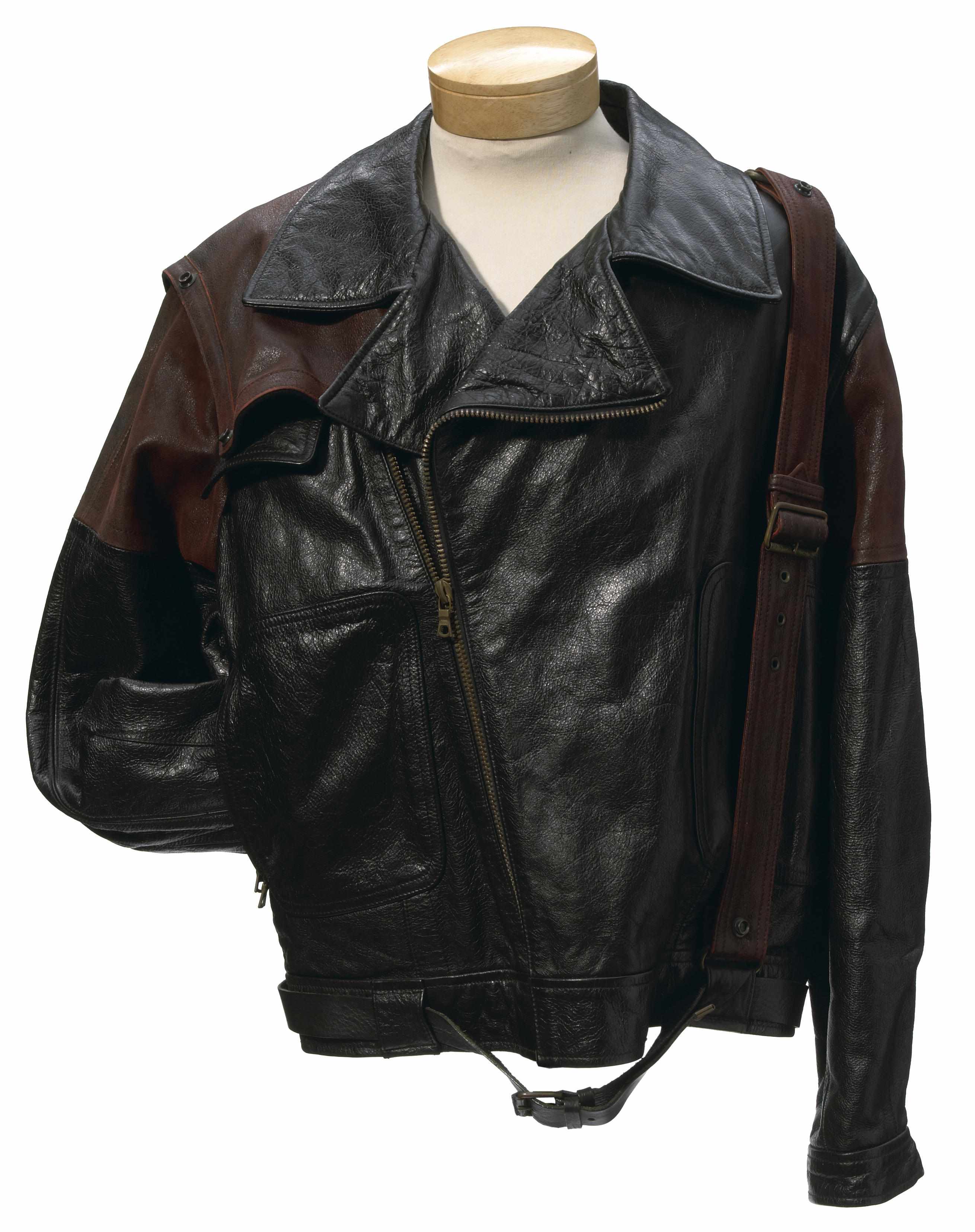 Appraisal: Michael Jackson owned Emporio Armani leather jacket Black and brown