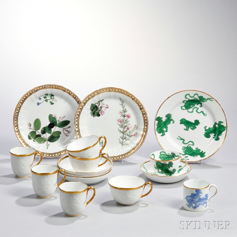 Appraisal: Eight Wedgwood First Period Bone China Items England early th