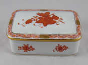 Appraisal: A Herend ceramic butter dish the base marked Herend Hand