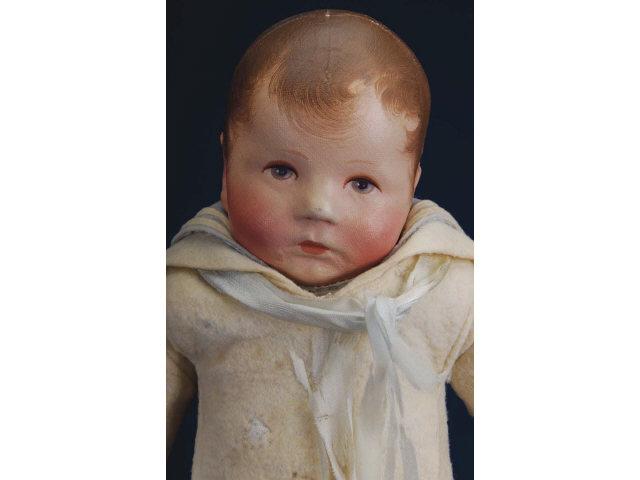 Appraisal: Kathe Kruse DuMein Character Child Germany ca painted cloth head