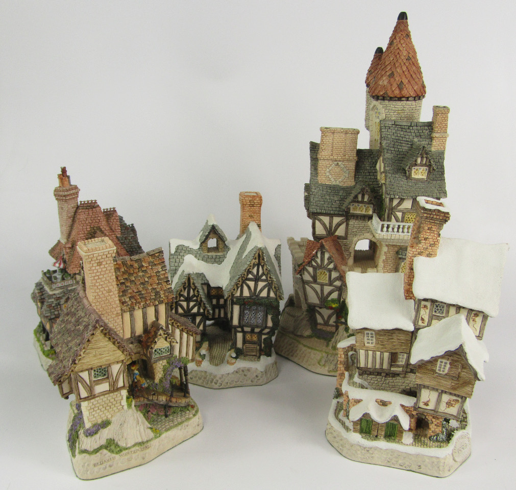 Appraisal: David Winter Cottage sculptures comprising Mad Baron Forthpite's Folly Horatio