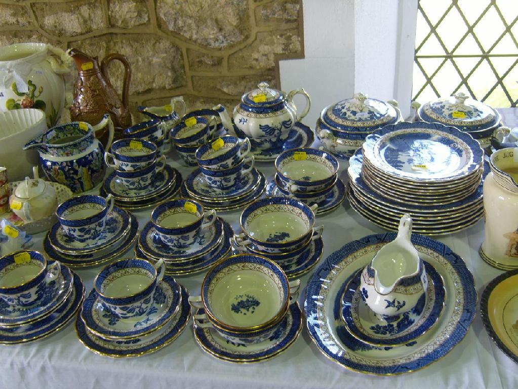 Appraisal: An extensive collection of Booths Real Old Willow pattern dinner