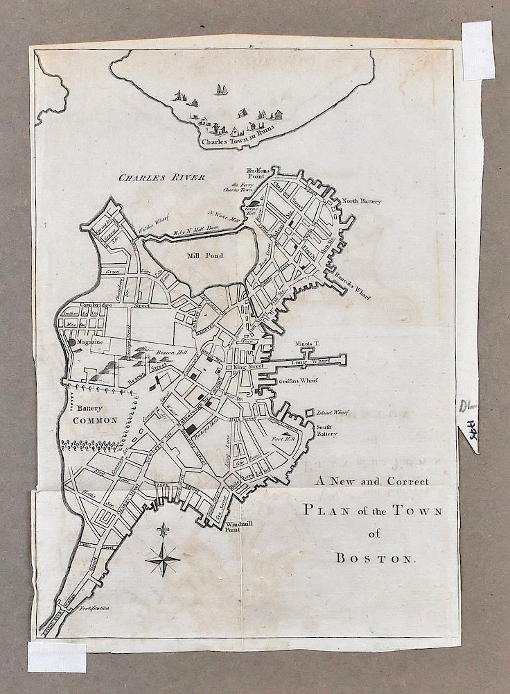 Appraisal: Aitken Revolutionary War Boston Map Robert Aitken - A New