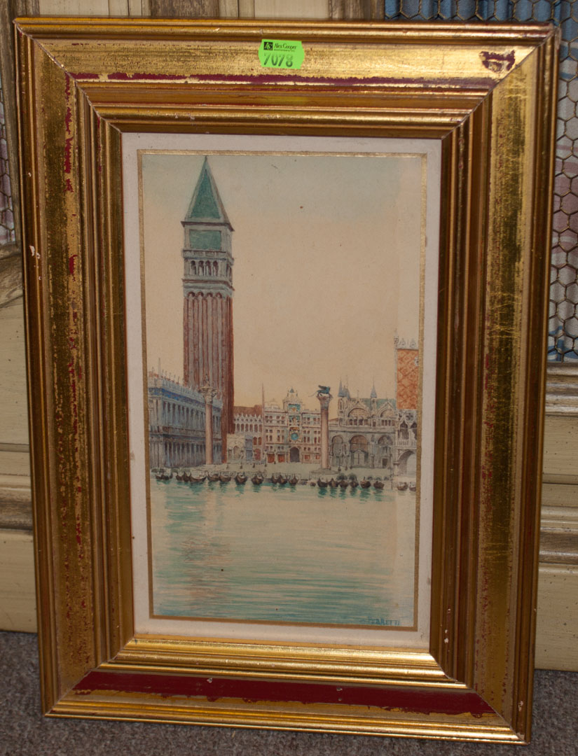 Appraisal: Ferretti Piazza San Marco Venice watercolor th century Signed lr