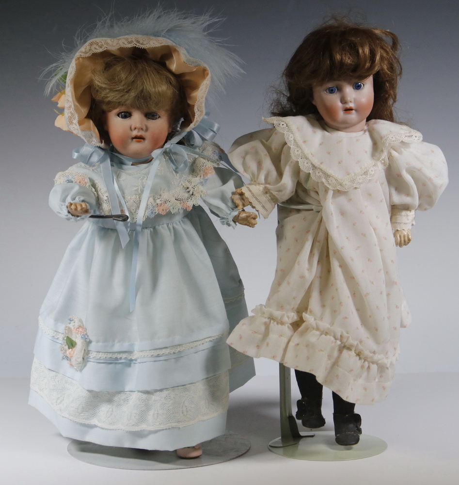 Appraisal: GERMAN BISQUE HEAD DOLLS Lot of Antique Dolls incl Jeanette