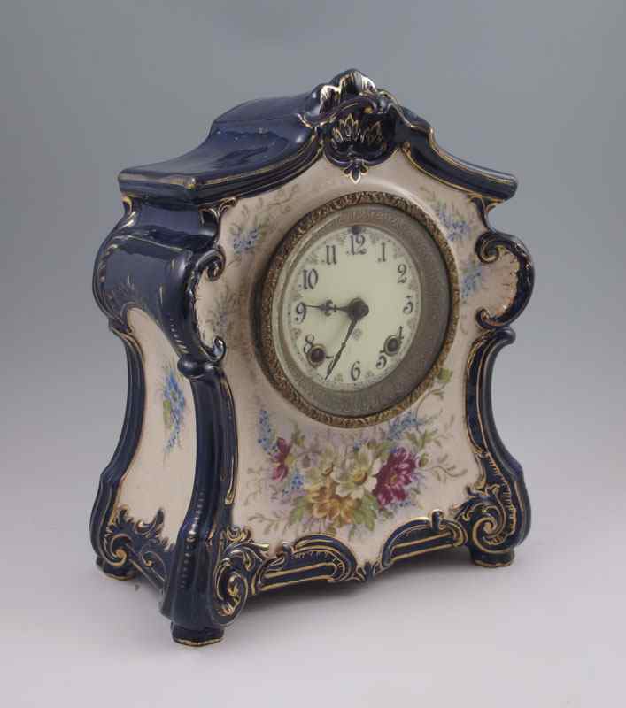 Appraisal: ANSONIA ROYAL BONN LA BLOIS PORCELAIN CLOCK Royal Bonn porcelain