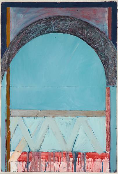 Appraisal: Patrick Gourley Above Ground oil on sheets of paper x