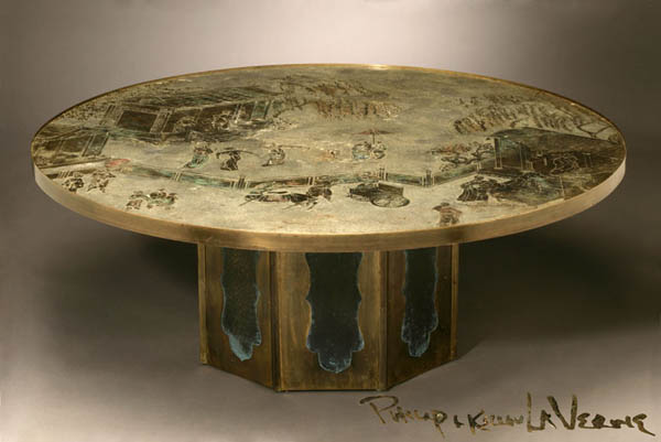 Appraisal: A Philip and Kelvin LaVerne 'Chan' coffee table A Philip