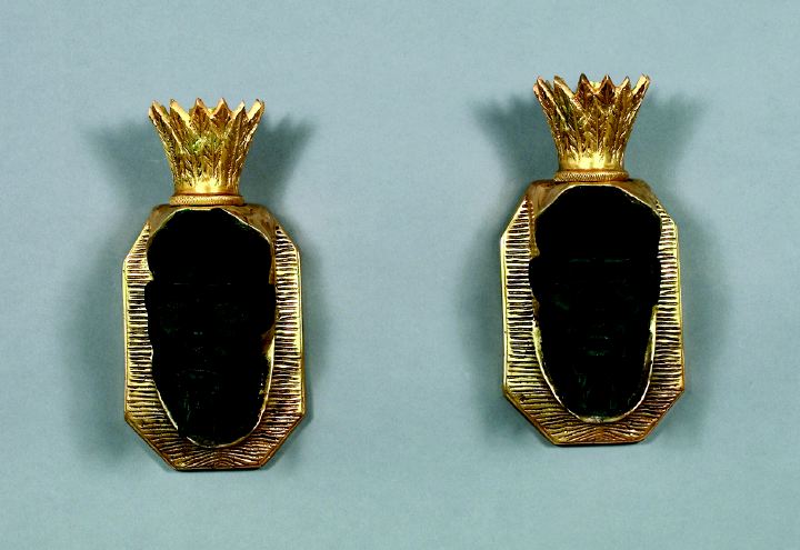 Appraisal: Large Pair of French Parcel-Gilt and Matte Black Brass Blackamoor