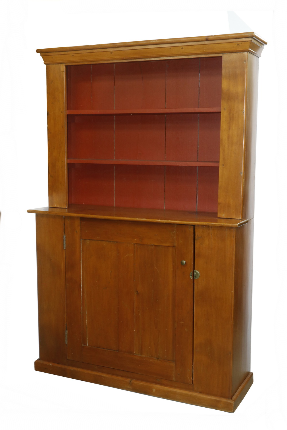 Appraisal: NEW ENGLAND HUTCH CIRCA POSSIBLY AMISH TWO-PART Stepback Hutch in