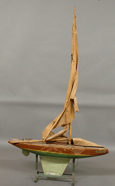 Appraisal: - Early th c pond model Neptune with stand original