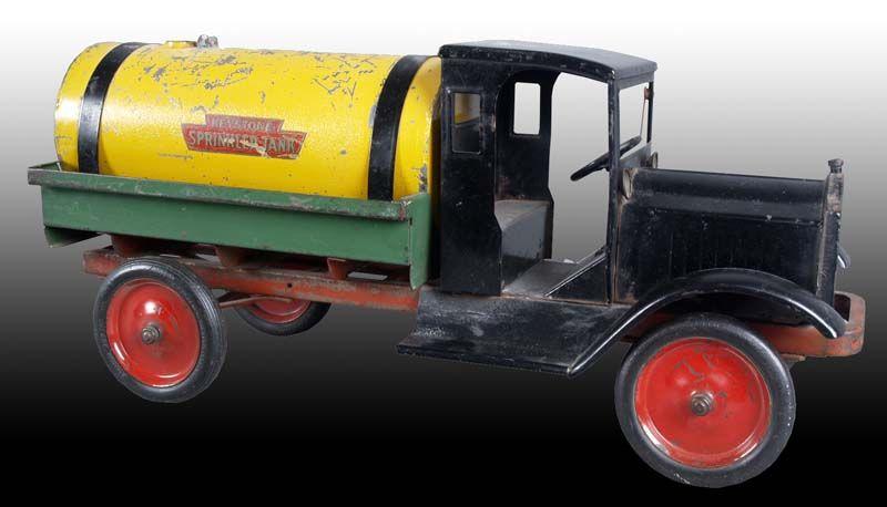 Appraisal: Pressed Steel Keystone Sprinkler Tank Truck Toy Description '' L