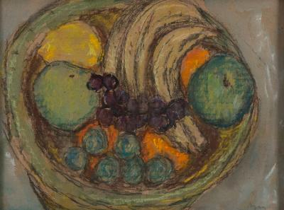 Appraisal: Adrian Ryan - Still Life with Bowl of Fruit signed