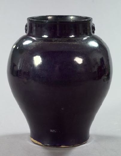 Appraisal: Large Chinese Provincial Cobalt Blue-Glazed Porcelain Pyriform Vase third quarter