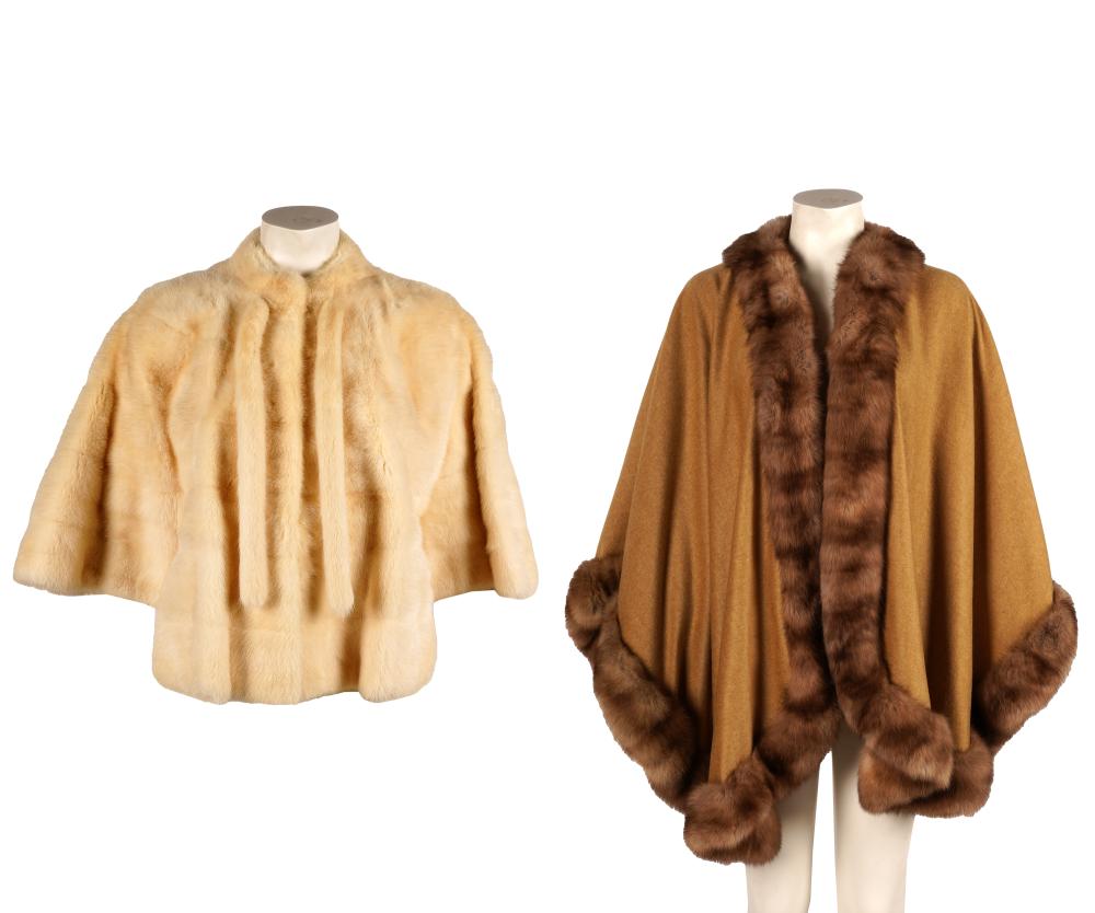 Appraisal: TWO FUR CAPESeach with Alexandre New York label Condition