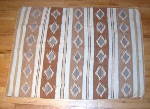 Appraisal: Artist Southwestern Woven Rug School Title Southwestern Hand-Woven Rugs Brown