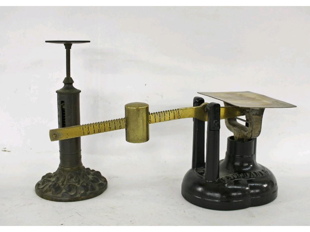 Appraisal: Victorian bronze candlestick letter scale by R W Winfield of