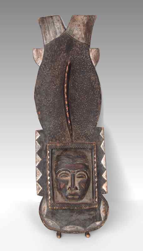 Appraisal: AFRICAN IVORY COAST BAULE PANEL MASK '' x '' x