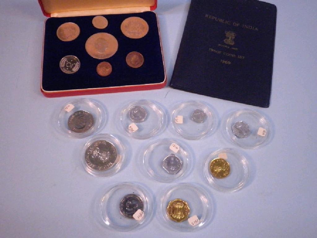 Appraisal: Republic of India A proof coin set Tonga Queen Salute