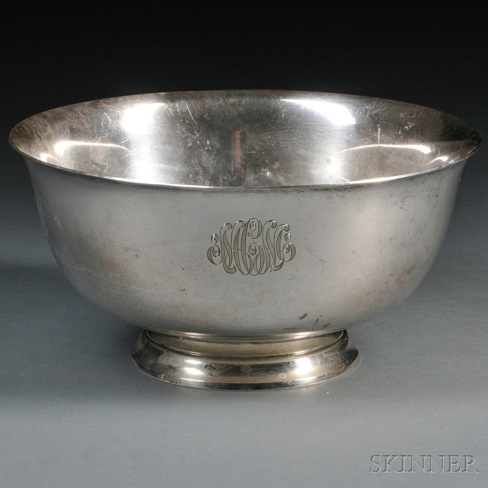 Appraisal: Dominick Haff Paul Revere Reproduction Sterling Silver Bowl New York