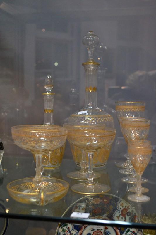 Appraisal: TH CENTURY PART SUITE OF BACCARAT GILDED GLASSES