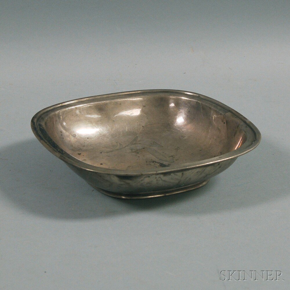 Appraisal: Erickson Square Sterling Silver Bowl Gardner Massachusetts the footed bowl