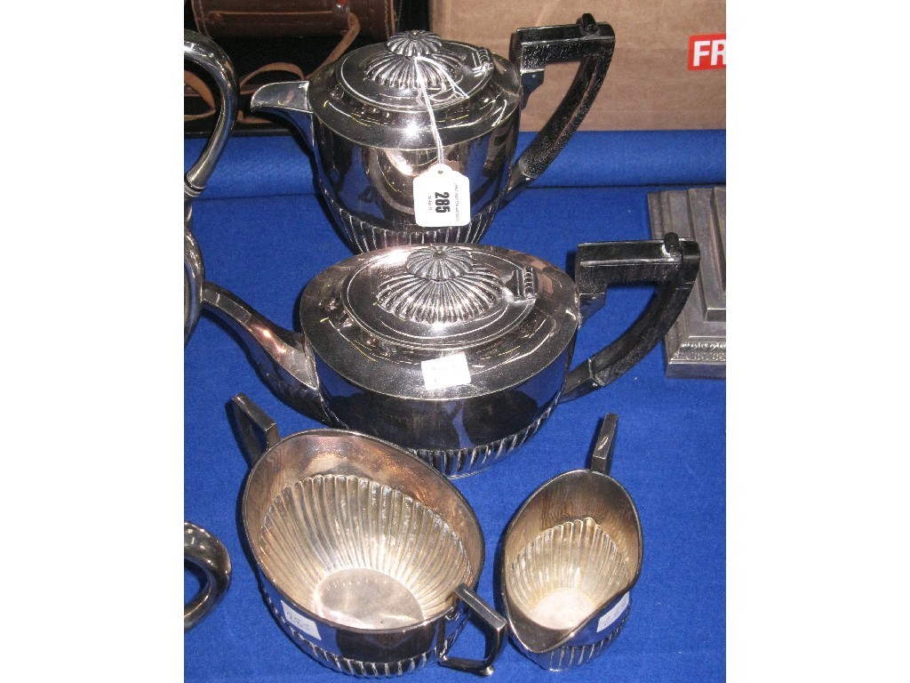 Appraisal: Four piece EPNS tea service