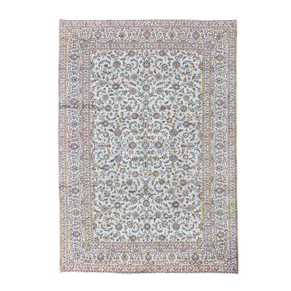 Appraisal: KASHAN CARPET CENTRAL PERSIA LATE TH CENTURY the light grey