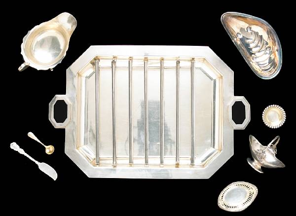 Appraisal: Property of various owners Comprising French plate octagonal asparagus tray