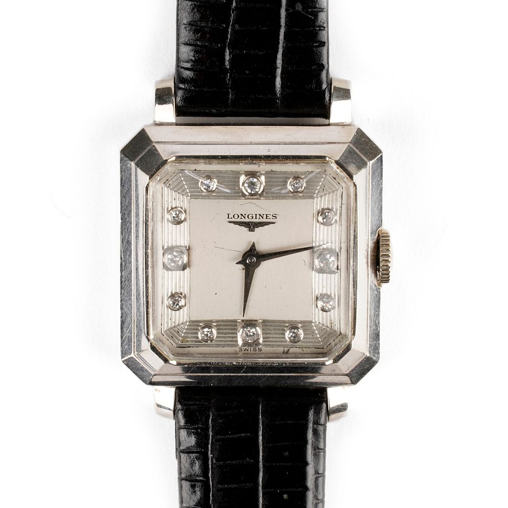 Appraisal: Longines K Gold Diamond Wristwatch Longines Switzerland K white gold